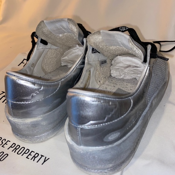 Golden Goose Limited Ed. Silver Stardan Sneakers - Picture 7 of 9